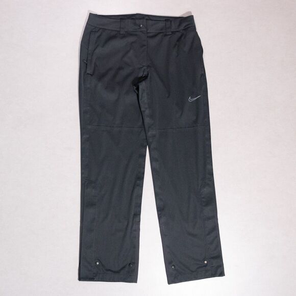Nike Golf Storm-Fit Black Wind Rain Resistant Pants Ankle Zips Pockets Men's Med - Picture 1 of 10